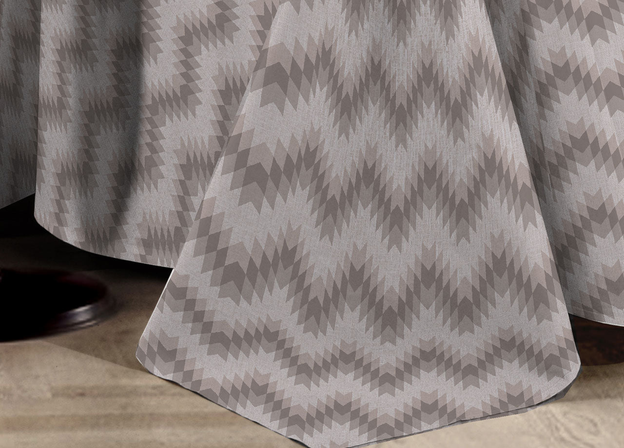 Telo Arredo Multiuso Linea Pensieri Delicati In 100% Cotone Dis Zig Zag 7672 - Matrimoniale - Beige