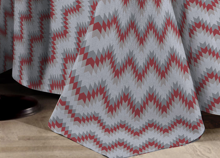 Telo Arredo Multiuso Linea Pensieri Delicati In 100% Cotone Dis Zig Zag 7672 - Singolo - Rosso