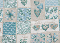 Telo Arredo Multiuso Linea Pensieri Delicati In 100% Cotone Disegno Primavera - Matrimoniale - Verde