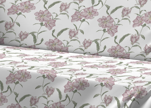 Telo Arredo Granfoulard Copritutto Salvadivano 100% Cotone Dis. Magnolia - Singolo - Rosa