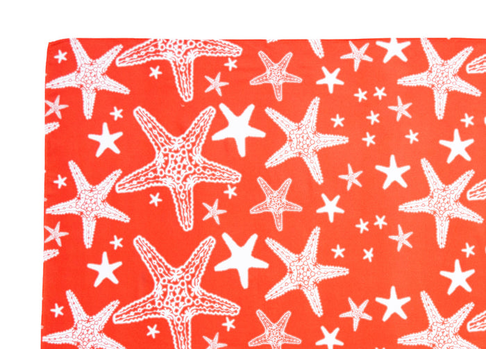 Telo Mare Microfibra Da Lettino Con Cuscino E Tasche Modello Miami Arancio