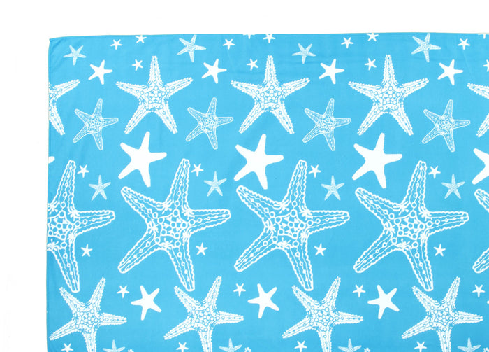 Telo Mare Microfibra Lettino Con Cuscino E Tasche Modello Miami Turchese