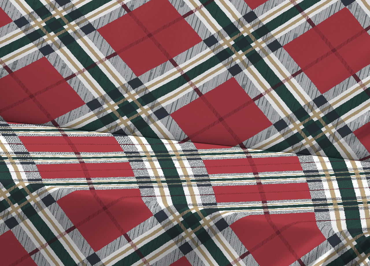 Telo Arredo Copritutto Copridivano In 100% Cotone Fantasia Tartan - Singolo - Tartan