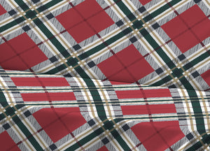 Telo Arredo Copritutto Copridivano In 100% Cotone Fantasia Tartan - Singolo - Tartan