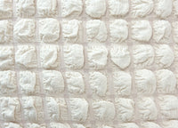 Copridivano Elasticizzato Arricciato Con Volants Tinta Unita Mod Luxory Panna - 2 Posti - Panna