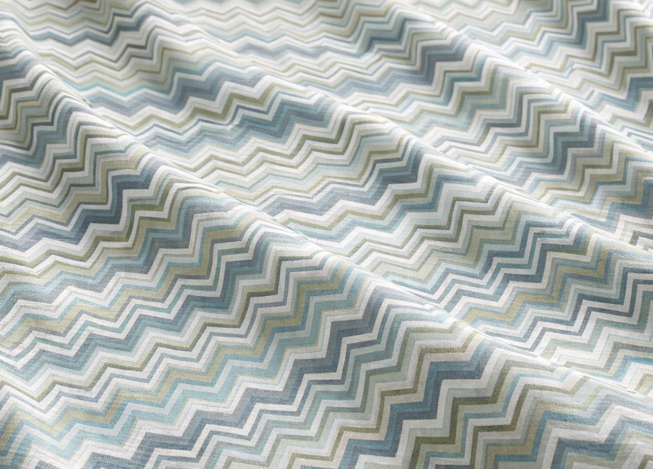 Sacco Copripiumino In 100% Cotone Made Italy Disegno Baia - Piazza E Mezza - Verde