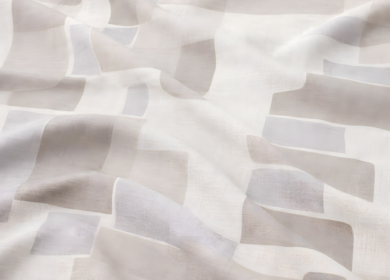 Sacco Copripiumino In 100% Cotone Made Italy Disegno Brick - Singolo - Beige
