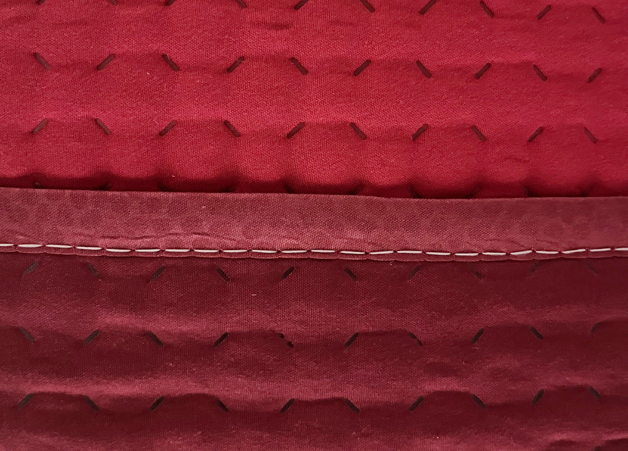 Quilt Trapuntino Estivo 100gr/mq Bicolor Double Face Tinta Unita Modello Cloe - Singolo - Bordeaux