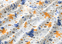 Sacco Copripiumino In 100% Cotone Made Italy Disegno Dino - Piazza E Mezza - Dino