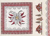 Federa Cuscino Arredo Casa Fodera Tessuto Cinigliato Tirolese Monte Bianco - 40x40 - Monte Bianco