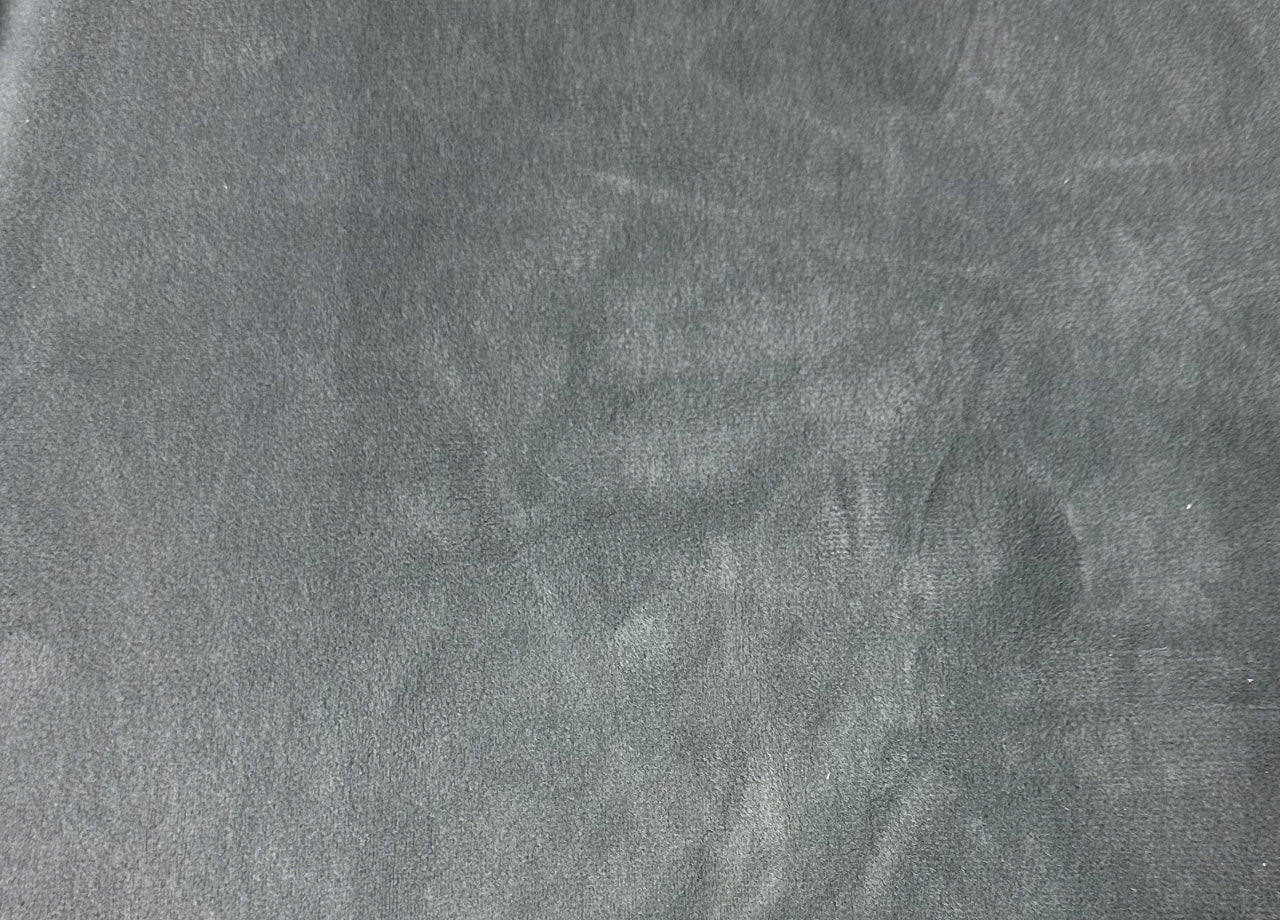 Copridivano Elasticizzato Effetto Velluto Modello Morbidissimo Colore Grigio - 2 Posti - Grigio