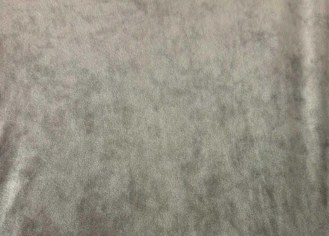 Set 2 Coprisedia Con Schienale Tinta Unita Effetto Velluto Morbidissimo Tortora