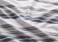 Sacco Copripiumino In 100% Cotone Made Italy Disegno Scia - Singolo - Grigio