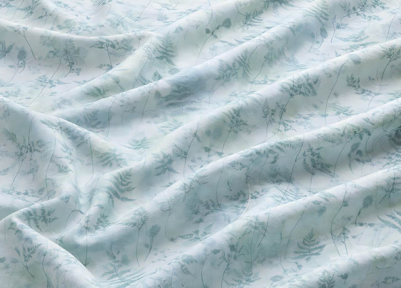 Sacco Copripiumino In 100% Cotone Made Italy Disegno Soffione - Matrimoniale - Verde