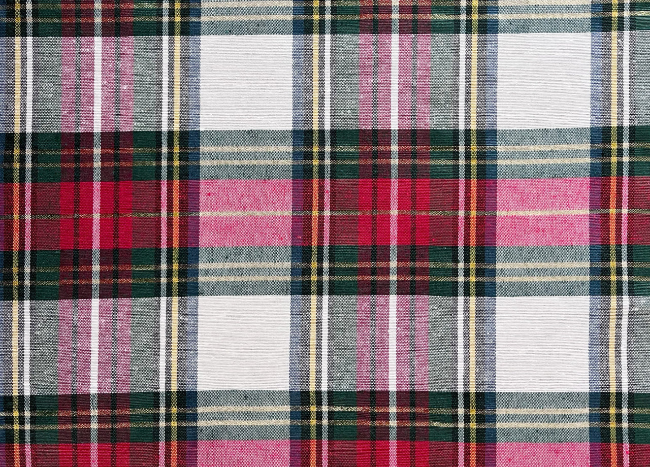 Tovaglia Natalizia Salotto/Cucina Tessuto Miros Made Italy Disegno Edimburgo RP - 90x90 - Edimburgo