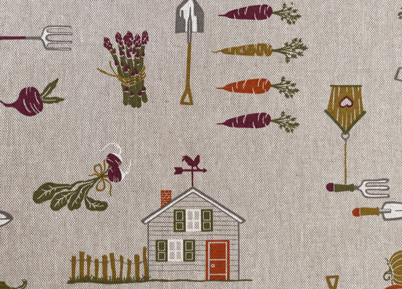 Tovaglia Miros Resinata Antimacchia Copritavolo Cucina Disegno Orto - 140x180 - Orto