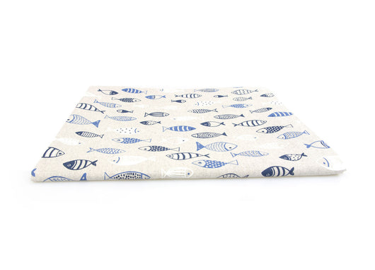 Tovaglia Salotto/Cucina In Tessuto Miros Made In Italy Marino Pesci Azzurro - 140x240 - Pesci