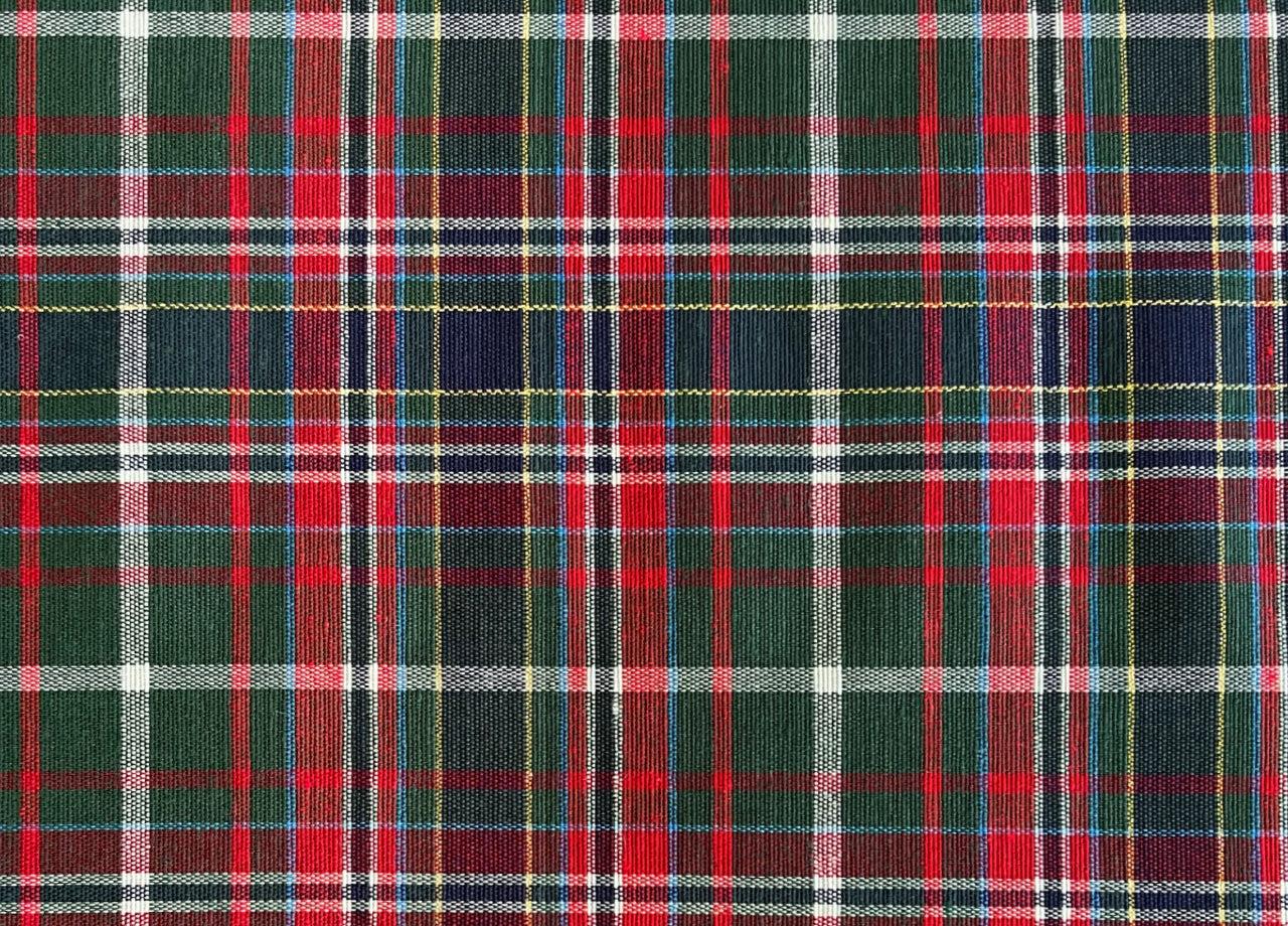 Tovaglia Natalizia Salotto/Cucina Tessuto Miros Made Italy Dis Tartan Verde RP - 140x240 - Tartan Verde
