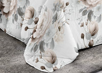 Trapunta Piumone Invernale Imbottita 300gr Microfibra Diadema Flower - Piazza E Mezza - D13 Grigio