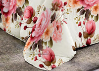 Trapunta Piumone Invernale Imbottita 300gr Microfibra Diadema Flower - 2 Piazze - D14 Rosa