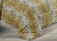 Trapunta Piumone Invernale Imbottita 300gr Microfibra Diadema Dis. Leopardato - Piazza E Mezza - D15