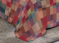 Trapunta Piumone Invernale Imbottita 300gr Microfibra Diadema Quadri - Piazza E Mezza - D21 Fucsia