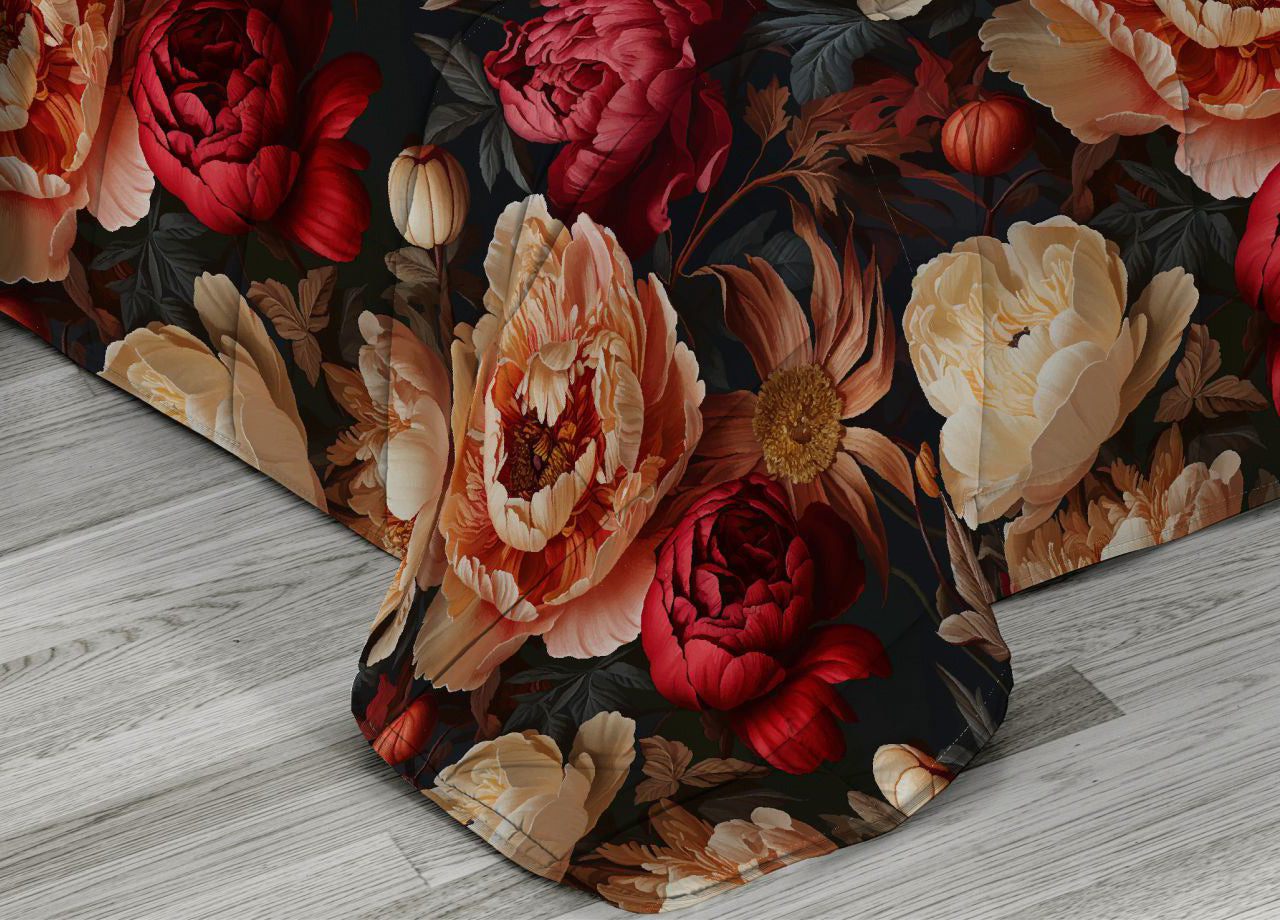 Trapunta Piumone Letto Invernale 300gr Microfibra Stampa Digitale Linea Flora - 2 Piazze - D5