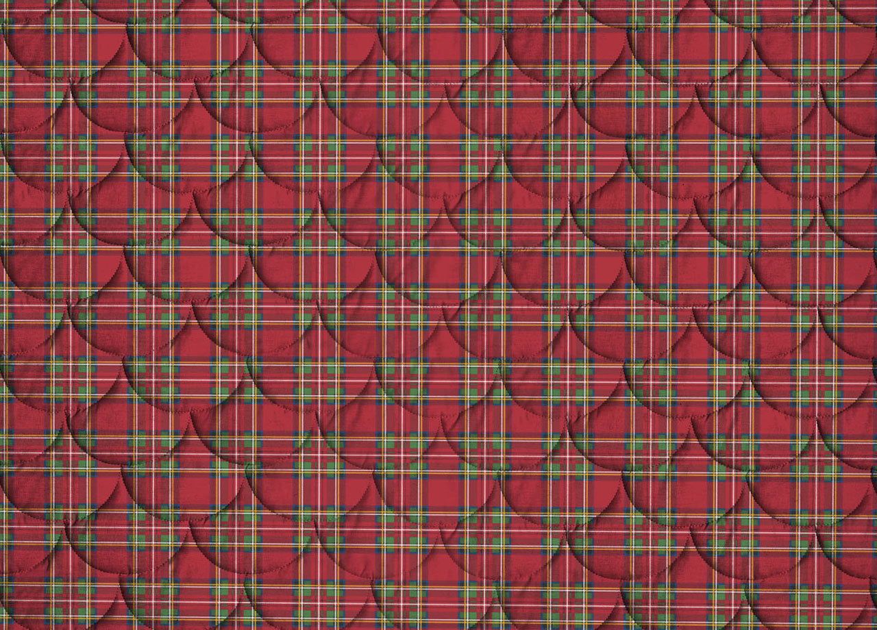 Trapunta Piumone Invernale Linea Pensieri Delicati Disegno Tartan Scozzese - Singolo - Rosso
