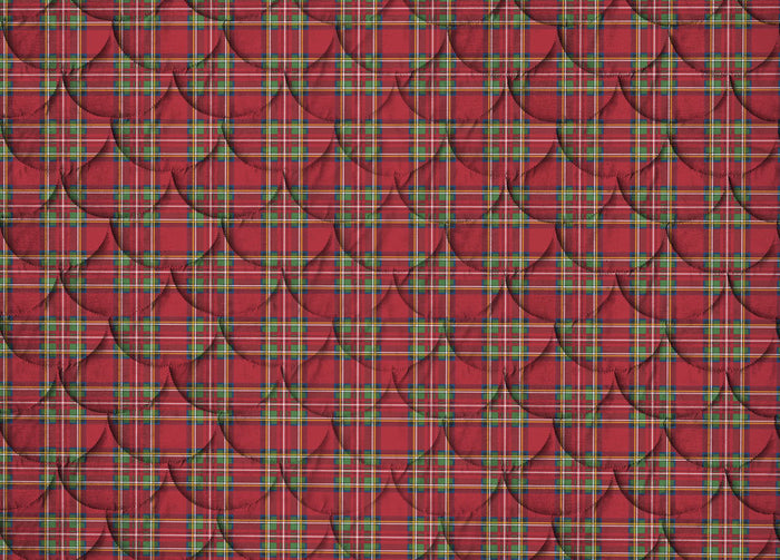 Trapunta Piumone Invernale Linea Pensieri Delicati Disegno Tartan Scozzese - Singolo - Rosso