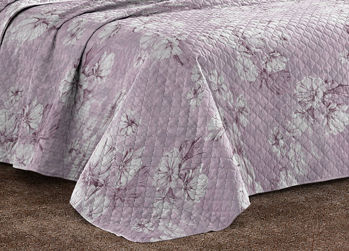 Copriletto Challenge Stampato In 100% Microfibra Di Poliestere Dis. Rosa