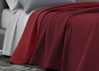 Quilt Trapuntino Estivo 100gr/mq Bicolor Double Face Tinta Unita Modello Cloe - Singolo - Bordeaux