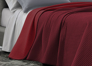 Quilt Trapuntino Estivo 100gr/mq Bicolor Double Face Tinta Unita Modello Cloe - Piazza E Mezza - Bordeaux