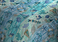 Trapuntino Piumino Estivo Primaverile 100gr/mq Leggero Disegno Mare 25GI - 1 Piazza E Mezza - Mare 25GI