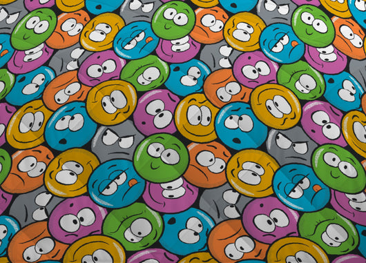 Trapuntino Piumino Estivo Primaverile 100gr/mq Leggero Disegno Emoji - 1 Piazza E Mezza - Emoji