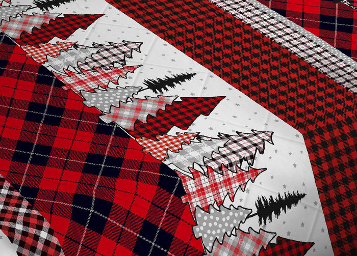 Trapunta Piumone Invernale 300gr Cotone Made Italy Disegno Tirolese Renna - Matrimoniale - Renna