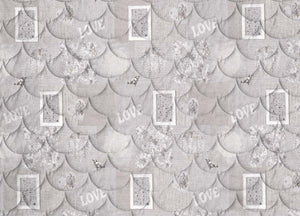 Trapunta Piumone Invernale Linea Pensieri Delicati Dis. Romantic Shabby Grigio - Singolo - Grigio