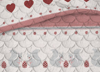 Trapunta Piumone Invernale Linea Pensieri Delicati Disegno Scoiattolo - Singolo - Rosso