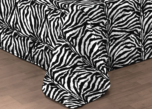 Trapunta Piumone Letto Invernale Imbottita 300gr Microfibra Scaldanotti Zebrato - Piazza E Mezza - Zebrato