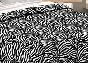 Trapunta Piumone Letto Invernale Imbottita 300gr Microfibra Scaldanotti Zebrato - Piazza E Mezza - Zebrato