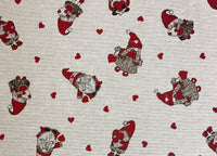 Tovaglia Natalizia Salotto/Cucina Tessuto Miros Made In Italy Disegno Mini Gnomi - 140x300 - Mini Gnomi