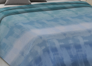 Copriletto Piquet Primavera Estate 100% Cotone Disegno Arcobaleno - Singolo - Blu