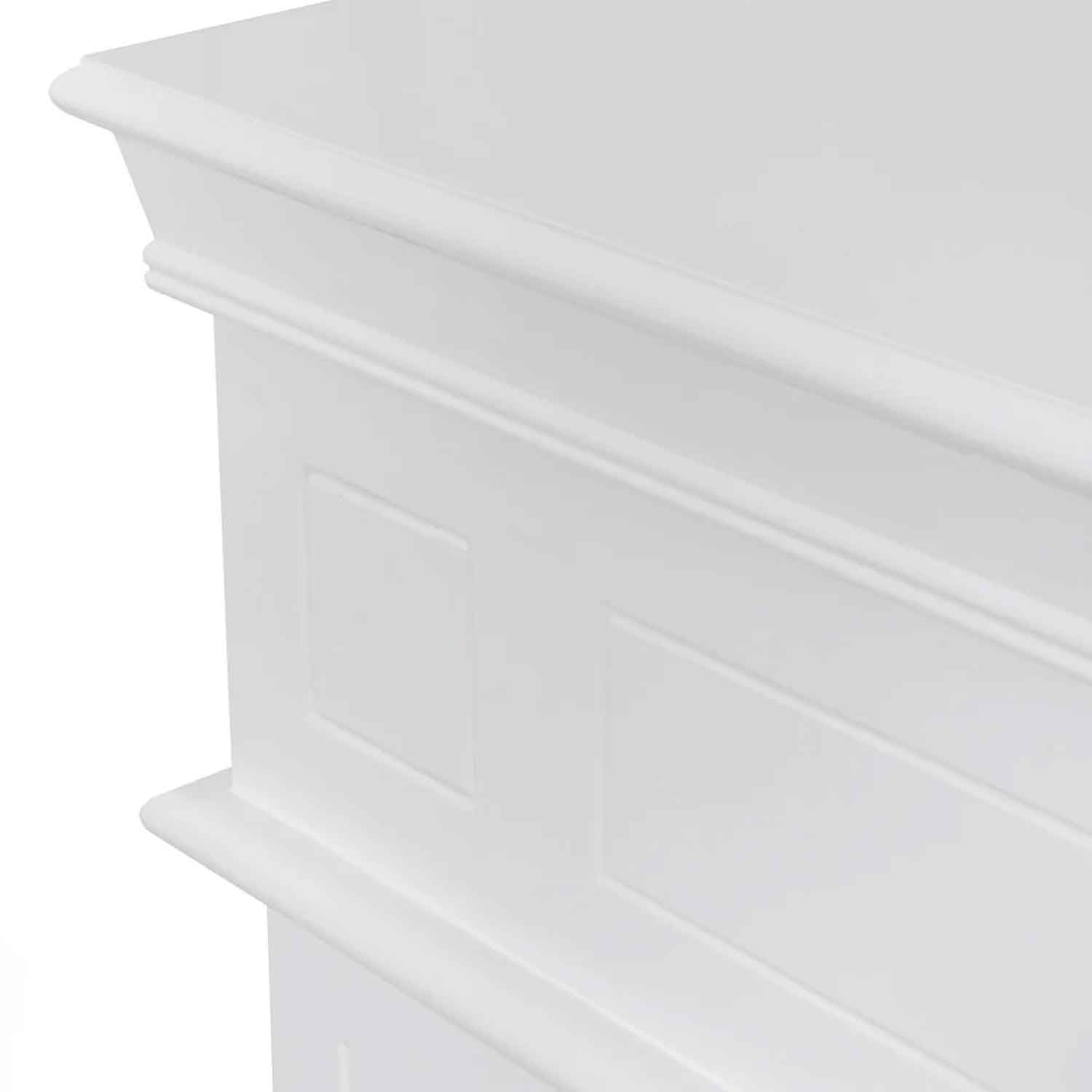 Cambridge - Camino a bioetanolo da terra in legno 110x37xH102 cm, colore bianco