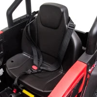 Macchina Elettrica per Bambini 12V, Velocità 3-6km/h, Quad Elettrico Mini con Doppio Motori, USB, Lettore MP3 e Telecomando, 118x76x104cm, Rosso e Nero