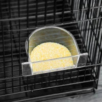 Gabbia per Uccelli con 2 Posatoi e 3 Ingressi in Filo Metallico e Plastica, 60x41x41 cm, Nero