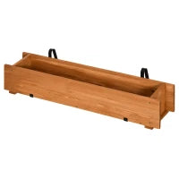 Fioriera Rettangolare in Legno, Letto per Orto da Appendere con 2 Ganci, 91 x 18 x 16.5 cm, Marrone