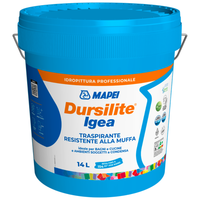 Idropittura traspirante resistente alla muffa dursilite igea *** formato 14 lt, confezione 1
