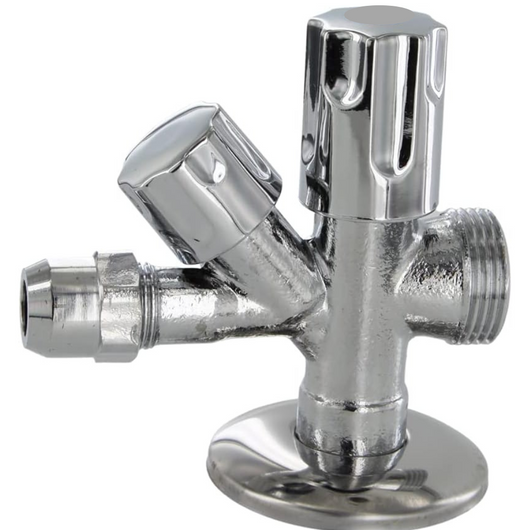 Rubinetto filtro doppio uso ottone cromato combinato attacco lavatrice 1/2 x 3/4