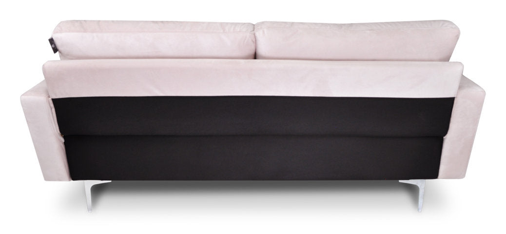 Divano 3 posti in velluto rosa piedi in metallo mod. Chloe DI-CH19VLT-PM