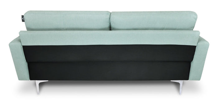 Divano 3 posti in tessuto vellutato verde tiffany piedi in metallo mod. Chloe DI-CH20FBC-PM