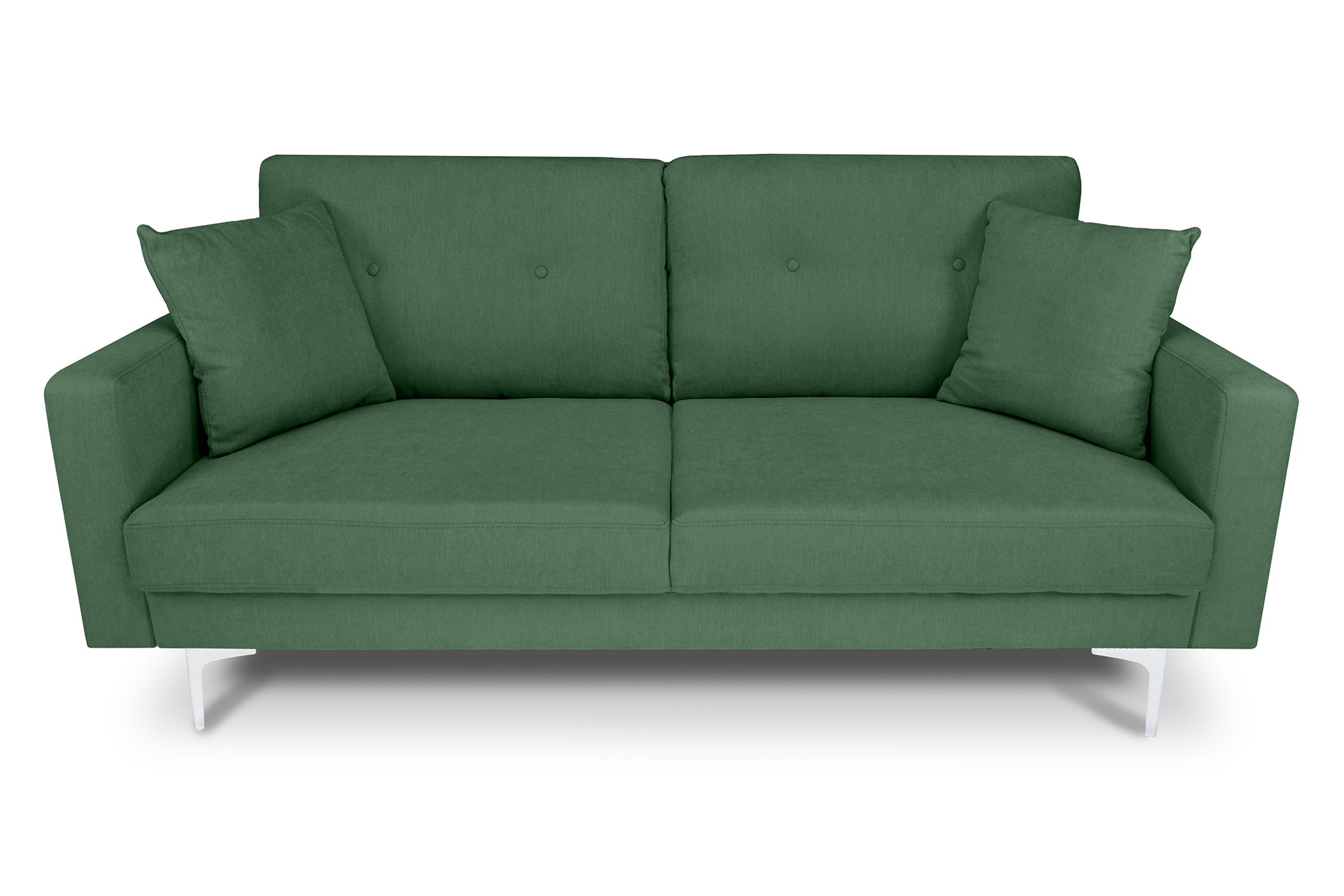 Divano 3 posti in tessuto vellutato verde abete piedi in metallo - Chloe - DI-CH38FBC-PM